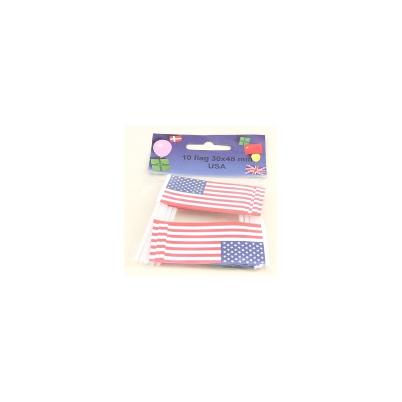 Cake Flags - USA (pack of 10)
