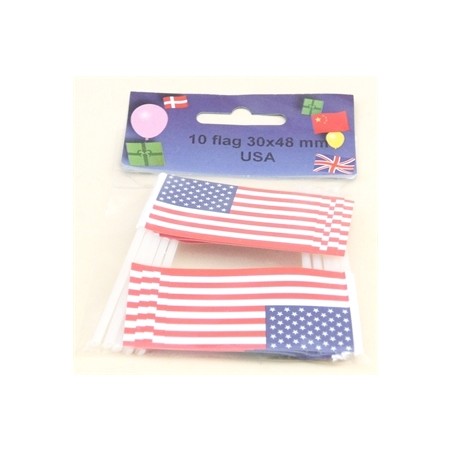 Cake Flags - USA (pack of 10)