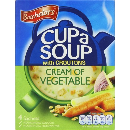 Batchelors - Cream of Vegetable m/croutons CupaSoup (4 sachets)