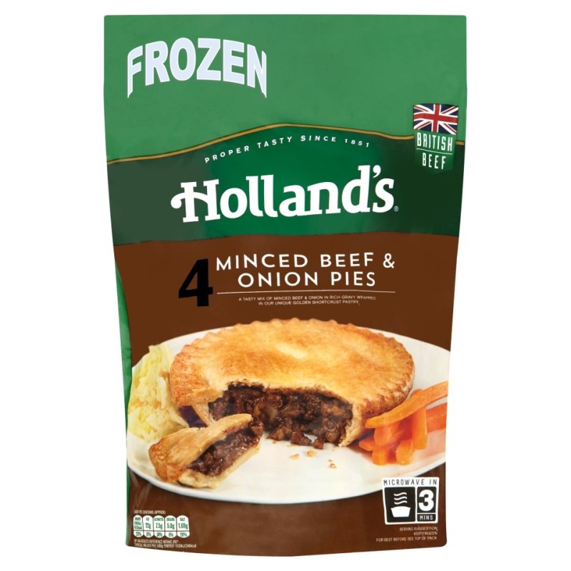 Hollands - Minced Beef & Onion  Pies (4 / 724g)