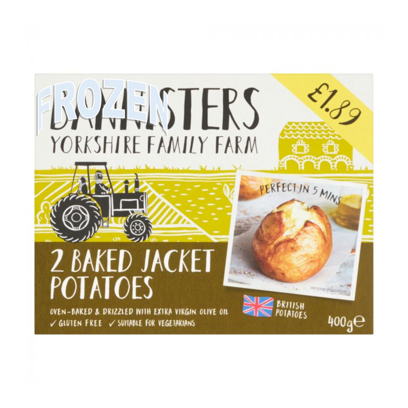 Bannisters Farm - 2 Baked Jacket Potatoes (400g)