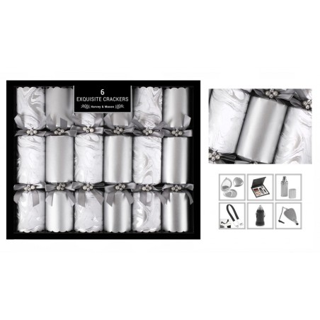 Xmas Crackers - 13.5" Exquisite Silver Marble (Single)