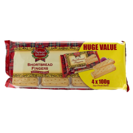 Highland Speciality - Shortbread Fingers (4 x 100g)