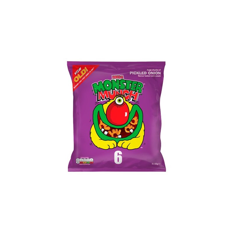 Walkers - Monster Munch Pickled Onion Multipack (6 x 20g)
