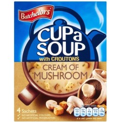 Batchelors - Cream of Mushroom w/croutons Cup-a-Soup (4/99g)