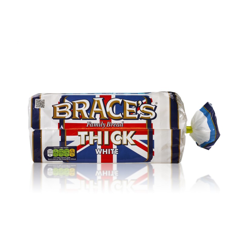 Brace's - Thick Sliced White Bread (800g)