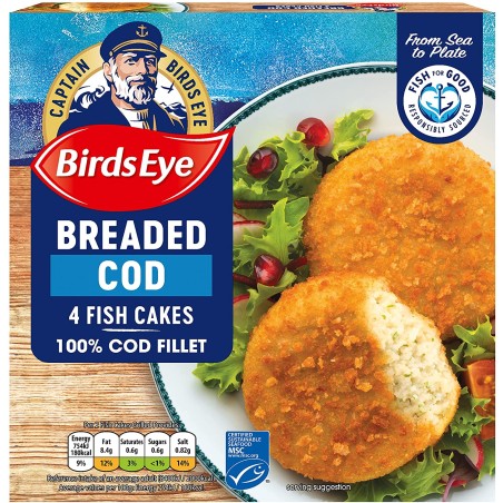 Birds Eye - Breaded Cod Fishcakes (4 / 198g)