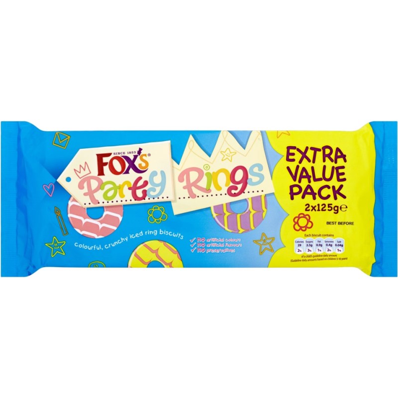 Fox's - Party Rings Twin Pack (2 x 125g)