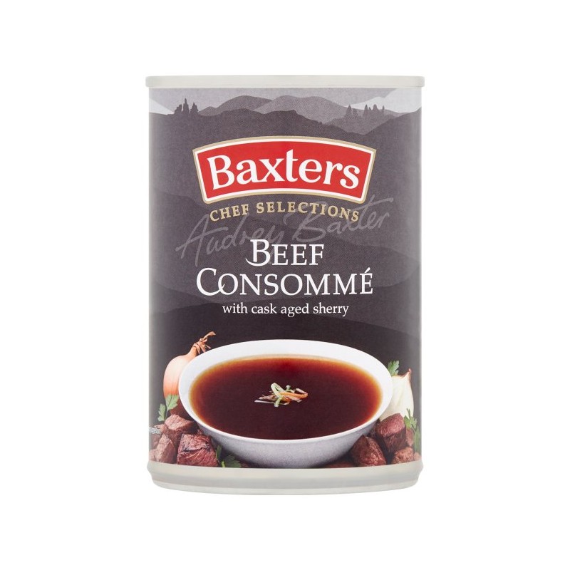 *CLEARANCE. Baxters - Beef Consomme w/ cask aged sherry (400g)