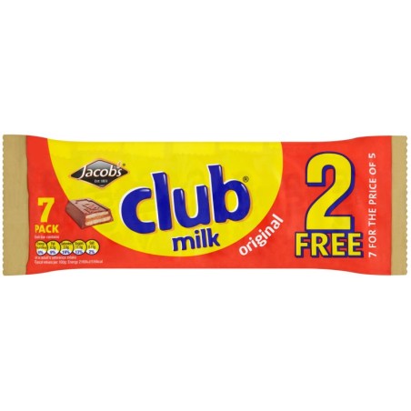 *CLEARANCE. Jacob's - Milk Club (5 + 2 Free / 168g)