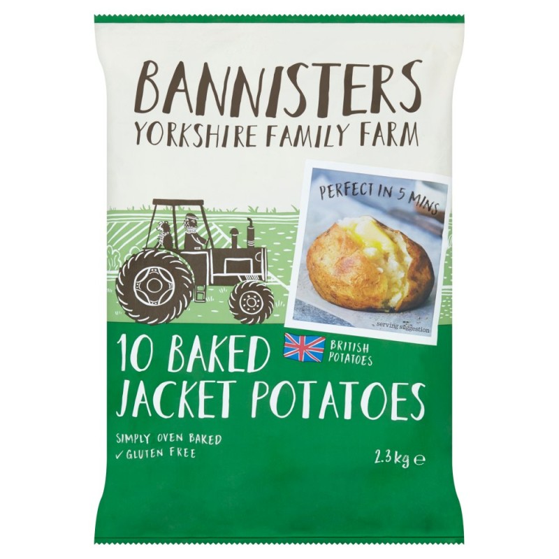 Bannisters Farm - 10 Baked Jacket Potatoes (2.3kg)