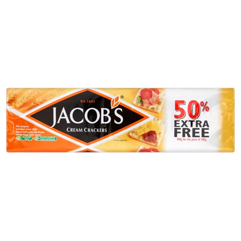 Jacob's Cream Crackers (200g + 50% Free)