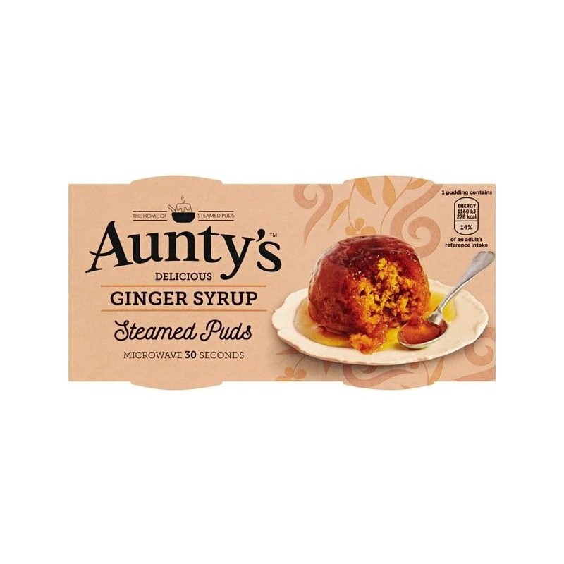 Aunty's Ginger Syrup Sponge Puddings (2 x 95g)