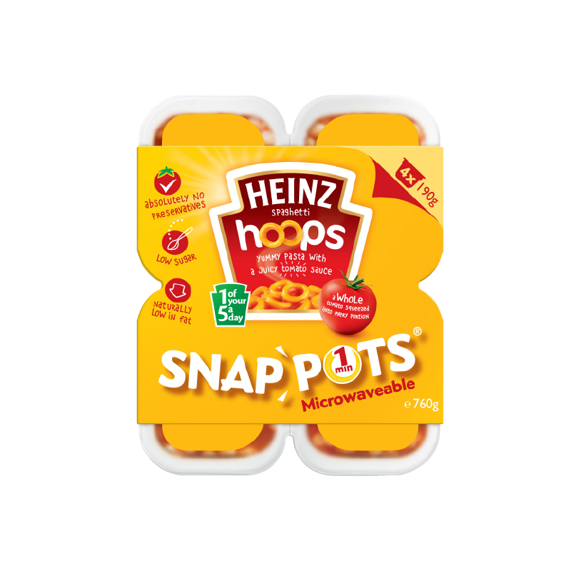 Heinz Spaghetti Hoops Snap Pots  (4 / 190g)