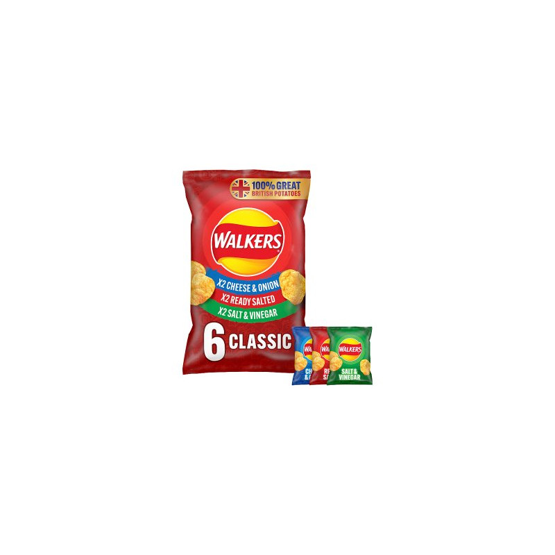 Walkers - Classic Variety Crisps (6 x 25g)