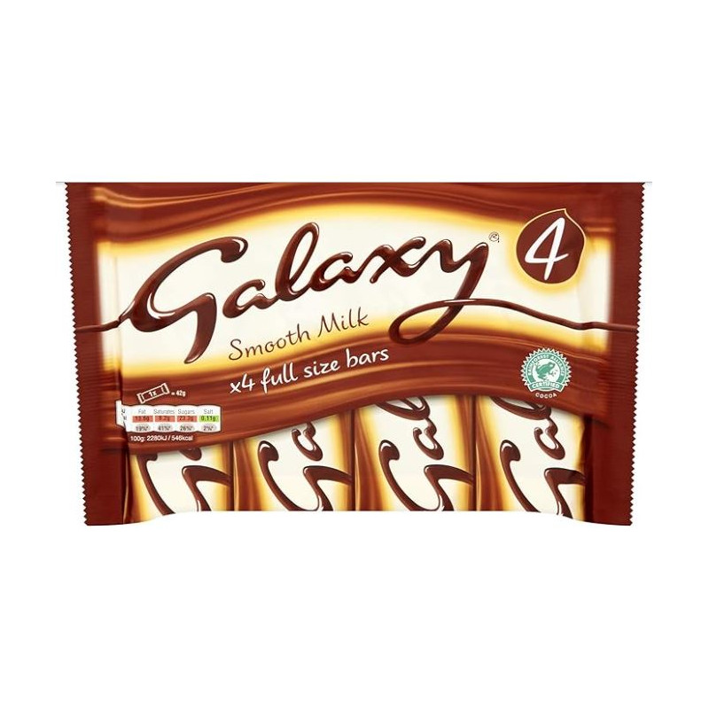 Galaxy Smooth Milk Chocolate Multipack (4 x 42g)