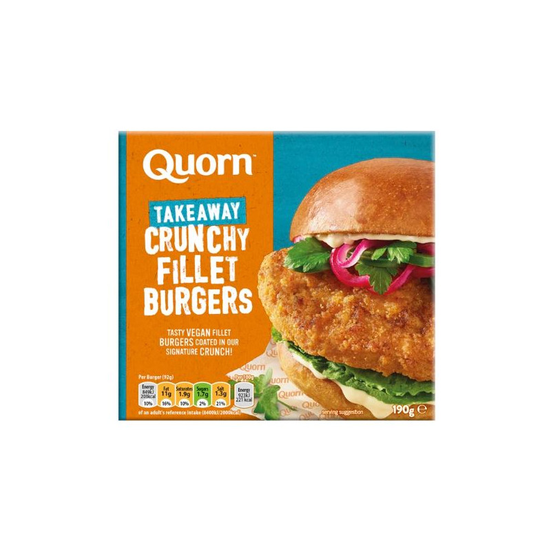 Quorn Crunchy Fillet Burgers (Vegan 2/190g)