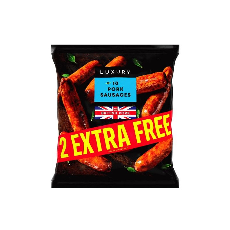 Iceland Traditional Pork Sausages (10 + 2 Free/600g)