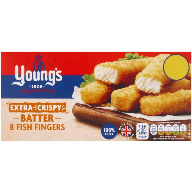 Youngs Crispy Battered Fish Fingers (8/240g)