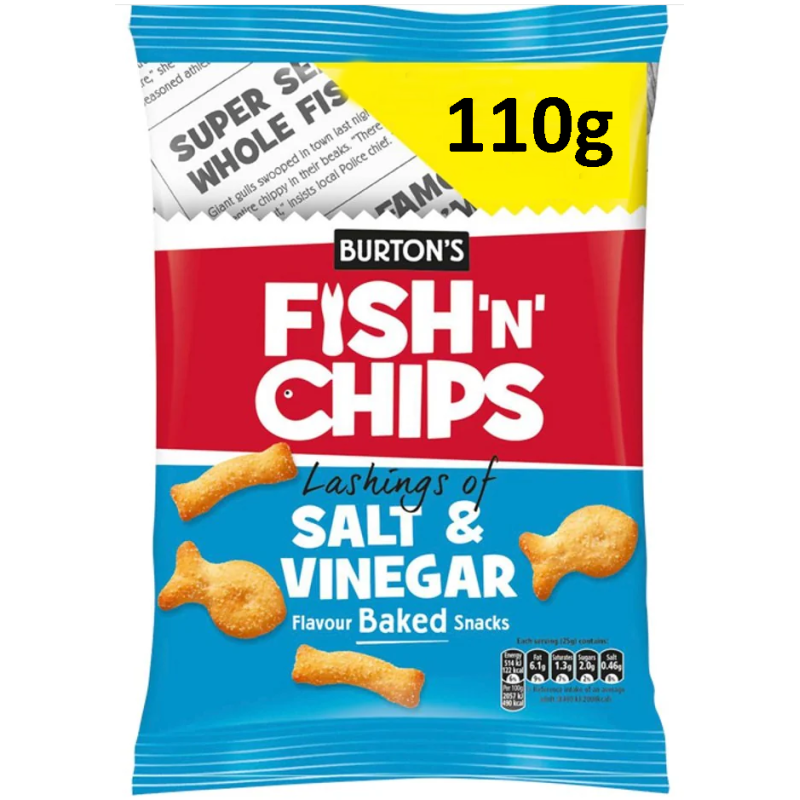 Burtons - Salt & Vinegar Fish n' Chips  (110g)