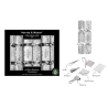 Xmas Crackers.  8.5" (30cm) Mini Silver (1 x 6)