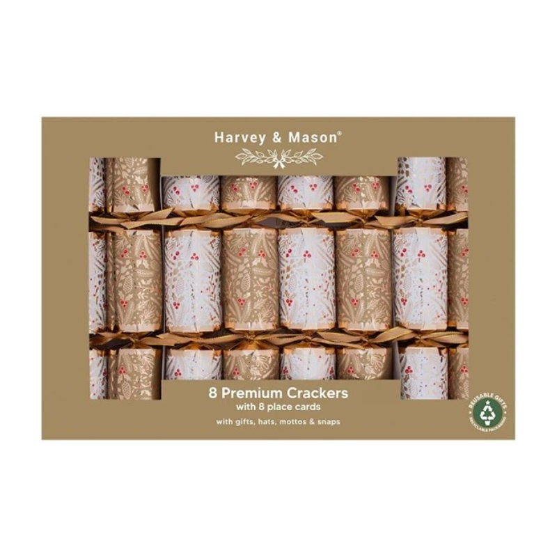 Xmas Crackers - 12.5" Premium Gold Foliage (1 x 8)