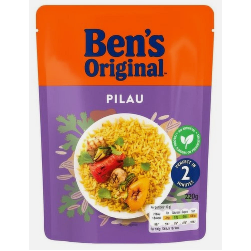 Bens Original Pilau Rice - Microwaveable (220g)