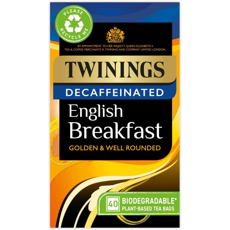 Twinings Decaffeinated English Breakfast Tea (40 teabags)