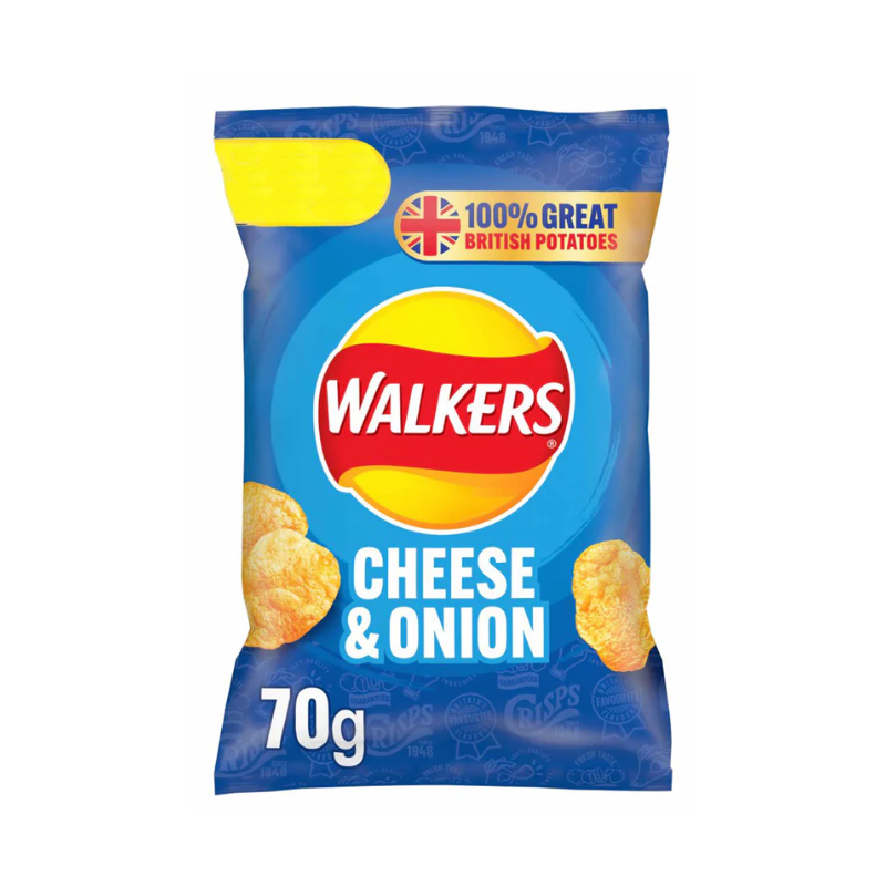 Walkers Crisps - Cheese & Onion  (70g)