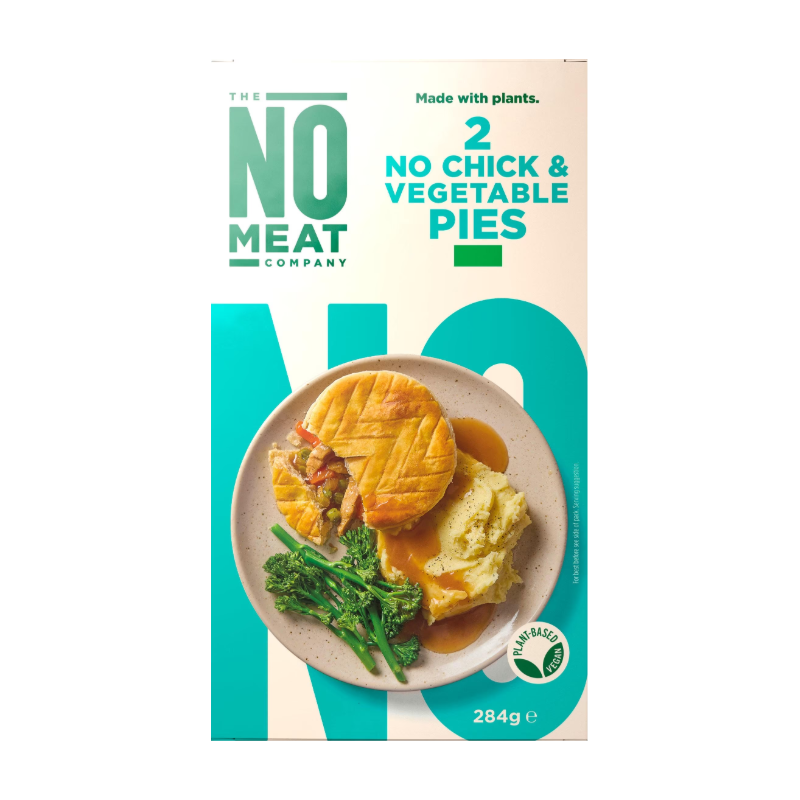 No Meat.    No Chick & Vegetable Pies (2/284g)