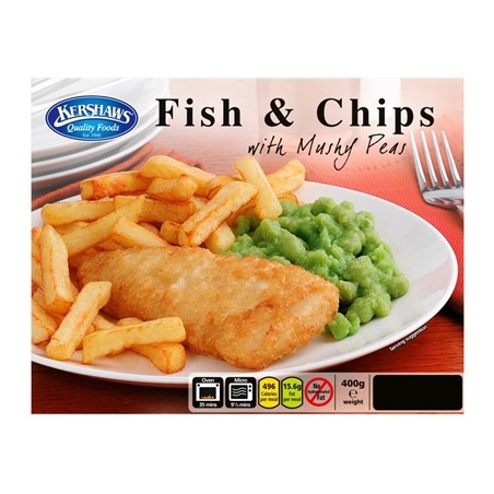 Kershaws Fish & Chips and Mushy Peas (400g)
