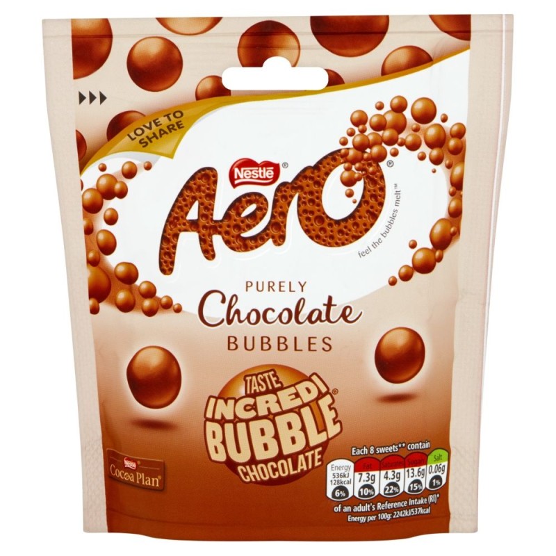 Nestlé Aero Milk Chocolate Pouch (92g)