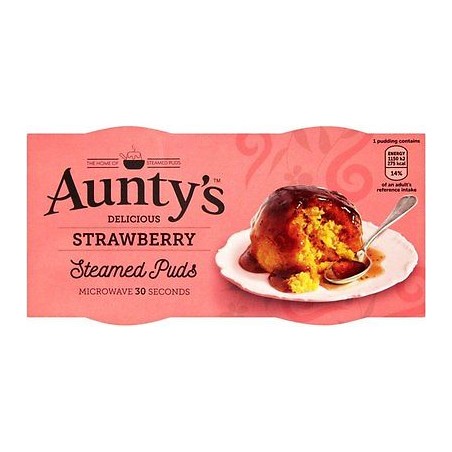 Aunty's Strawberry Sponge Puddings (2 x 95g)